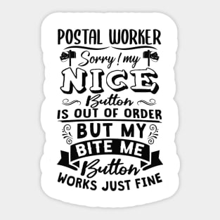 Funny Postal Worker - Postal Gift Sticker